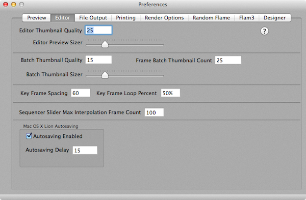 Preferences for Editor
